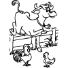 Cow colouring page