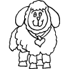 Lamb colouring page