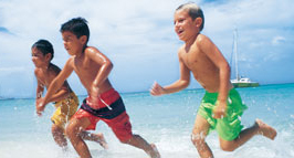 kids having fun on a safe vacation